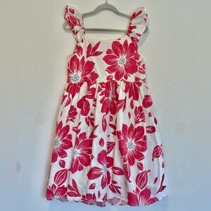 Mango White Dress with Bright Pink Floral Print